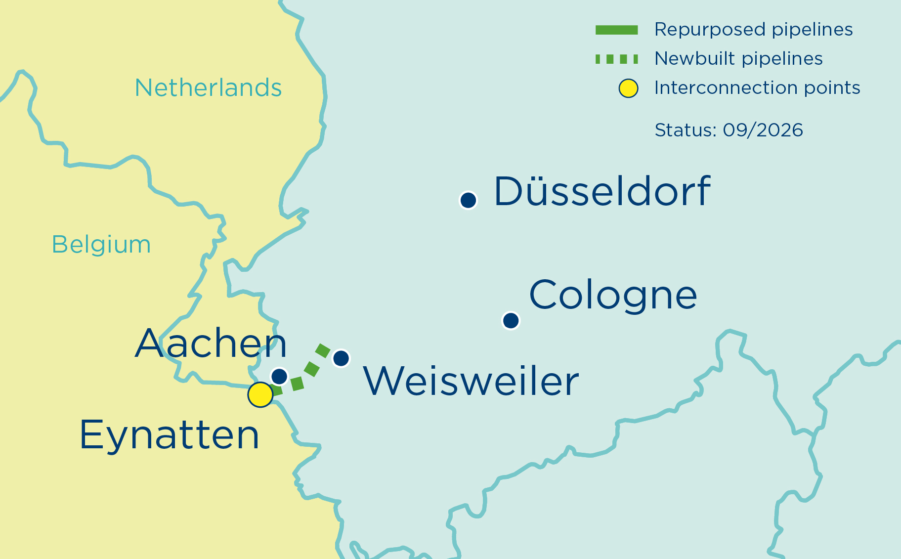 Karte des Leitungsabschnitts
